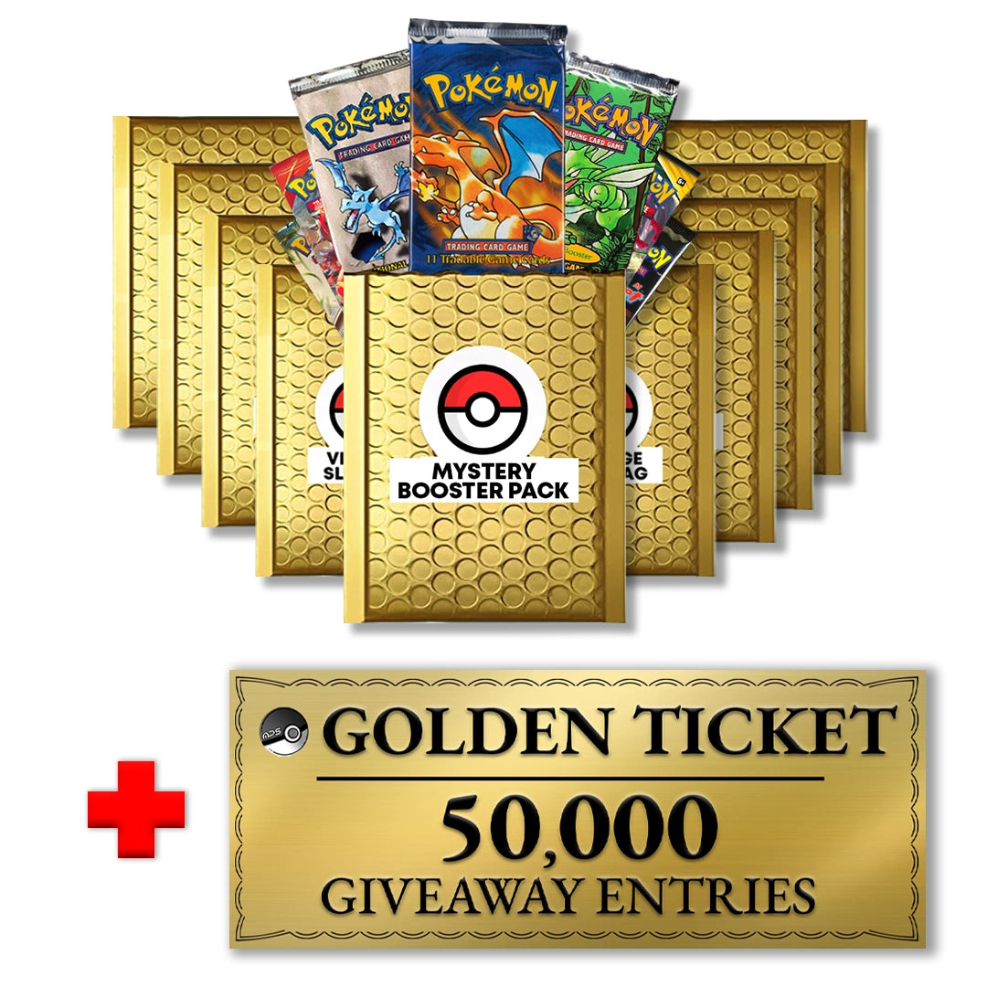 10X Pokémon Booster Packs and Golden Ticket