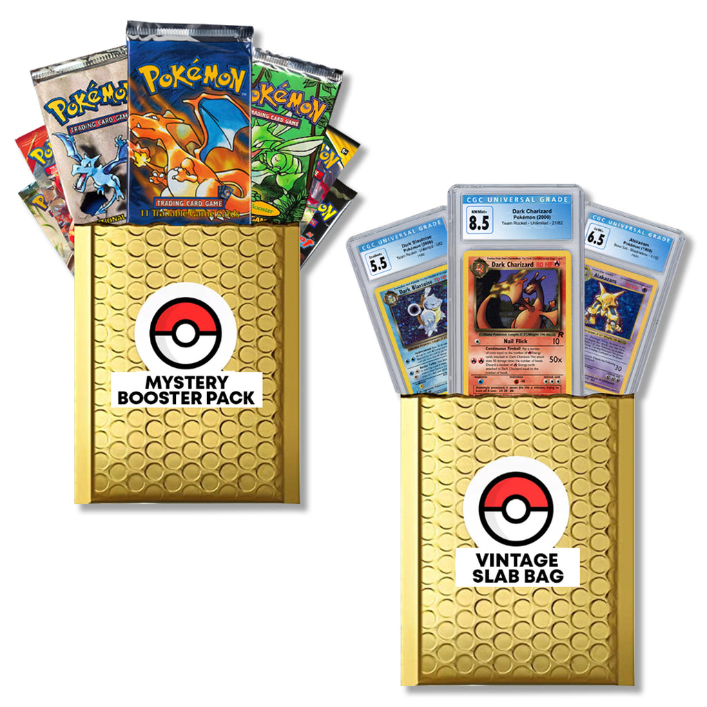 Pokemon Mystery Box – 2 Graded Slabs + 3 Pokemon Packs + 10 Hits (Ex, V,  Vstar) – Scarlet & Violet
