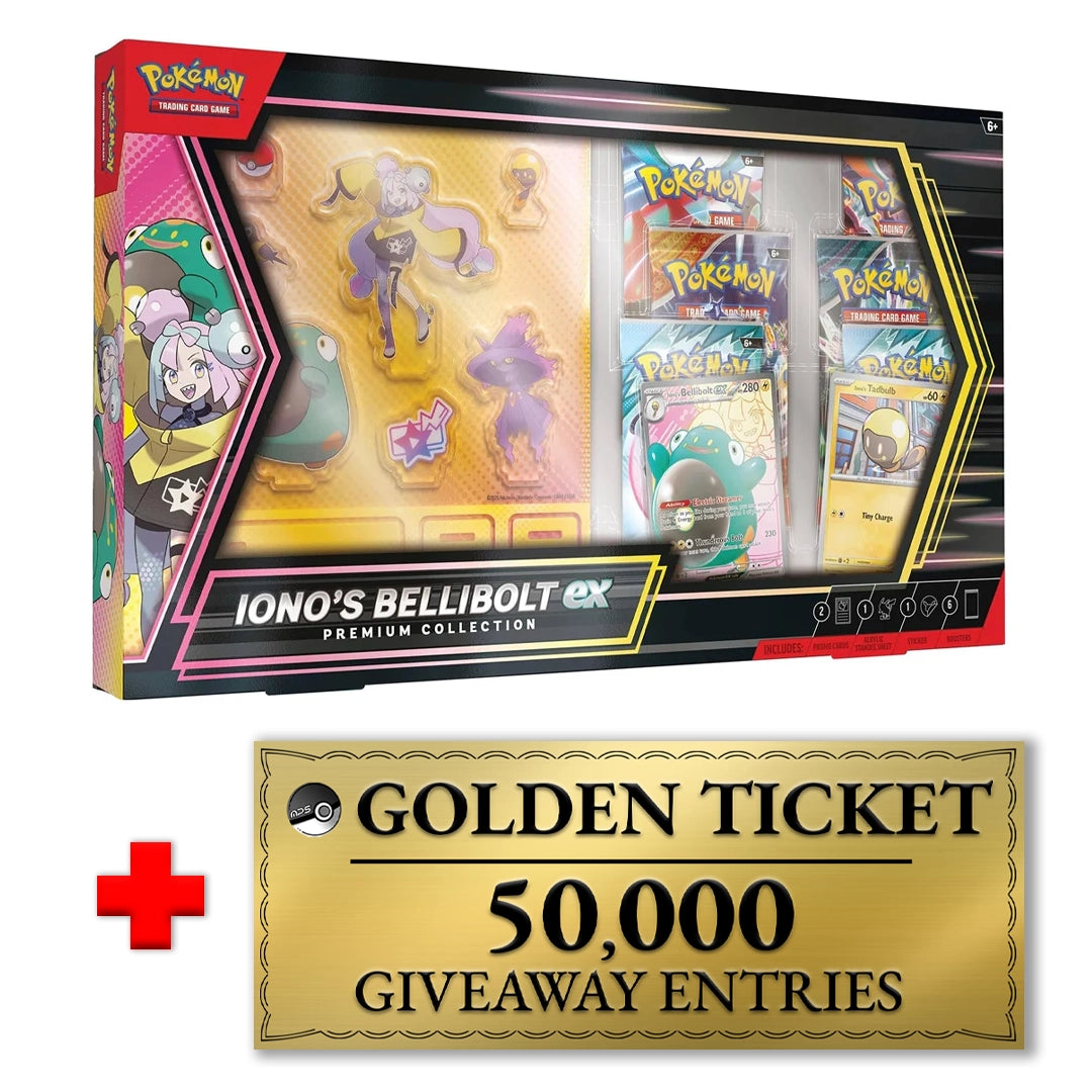 Iono’s Bellibolt ex Premium Collection and Golden Ticket