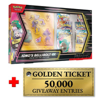 Thumbnail for Iono’s Bellibolt ex Premium Collection and Golden Ticket