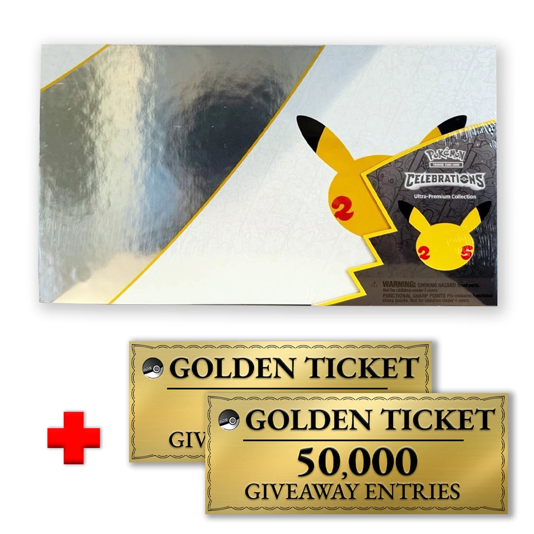 Celebrations Ultra Premium Collection and Two Golden Tickets MysteryPokeSlabs Celebrations Ultra Premium Collection and Two Golden Tickets MysteryPokeSlabs