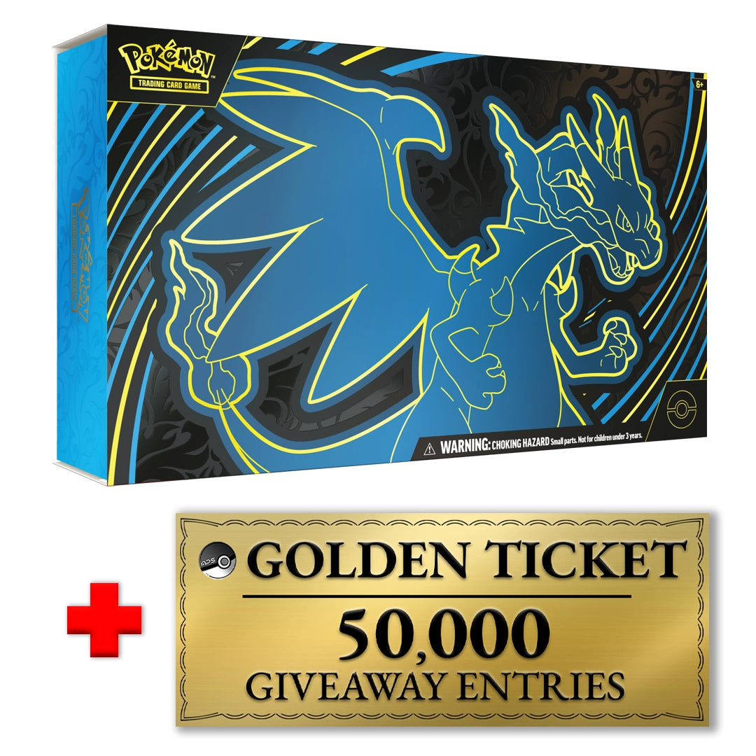 Mega Charizard X ex Ultra Premium Collection and Golden Ticket