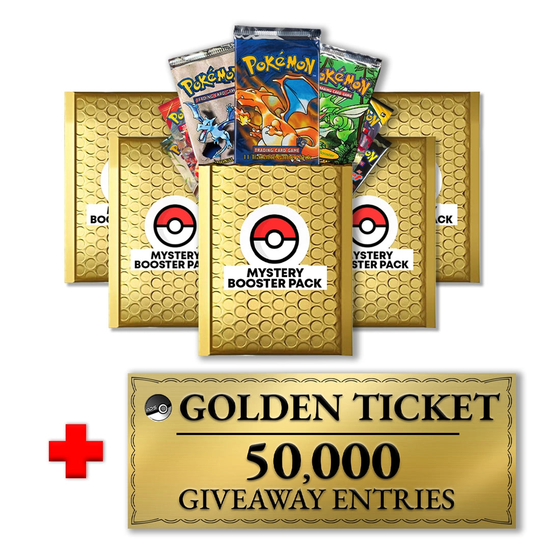 5X Mystery Booster Packs and Golden Ticket MysteryPokeSlabs 5X Mystery Booster Packs and Golden Ticket MysteryPokeSlabs